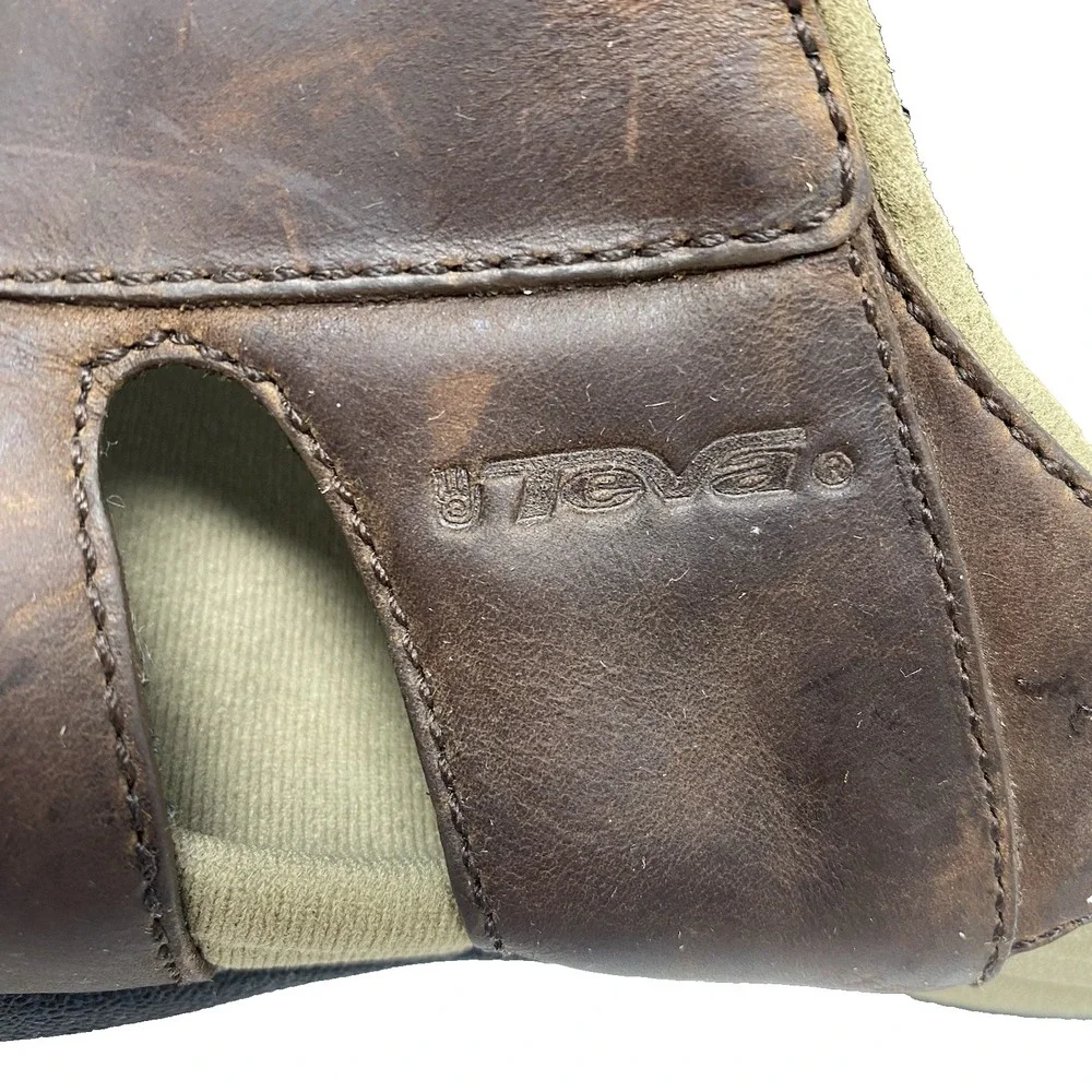 Teva Men 13 Waterproof Brown‎ Genuine Leather Close Toe Casual Outdoors Hiking